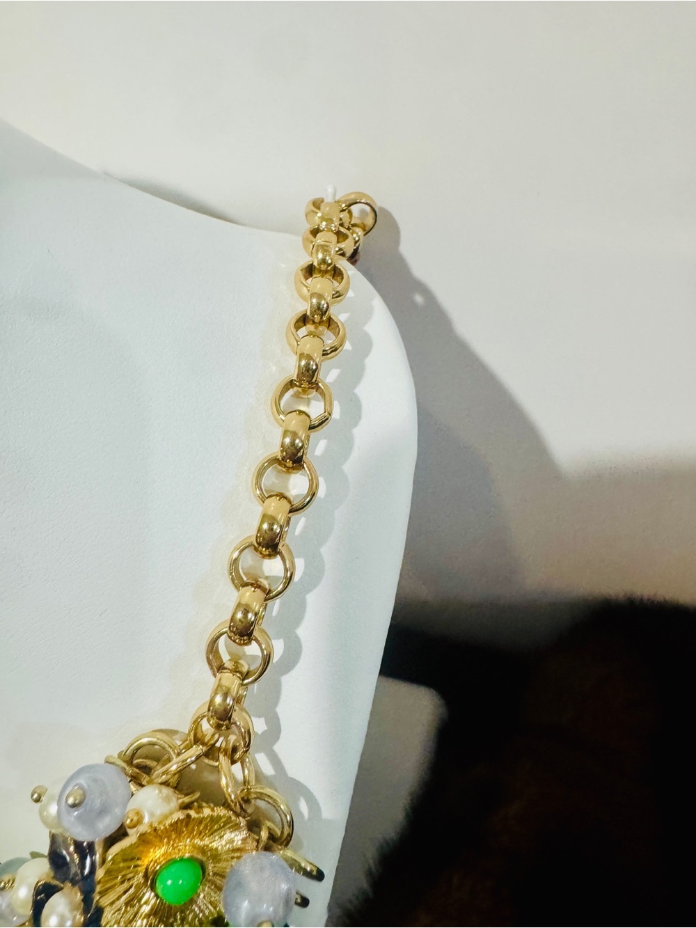 Talbots Flower Clusters Statement Necklace - Picture 3 of 7